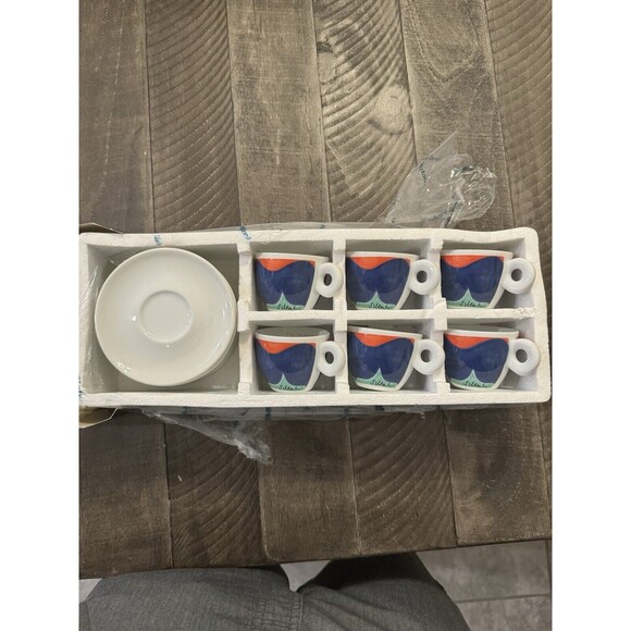 Illy Collection 1994 SIMONE MEENTZEN Espresso CUP & SAUCER Lot RICHARD GINORI‎ - Picture 1 of 10